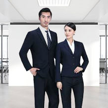 藏蓝色平驳领职业套装FX22