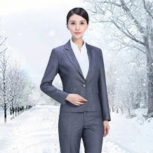 灰色平驳头西服职业套装FX24