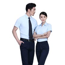 蓝色职业高含量棉衬衫ZL011